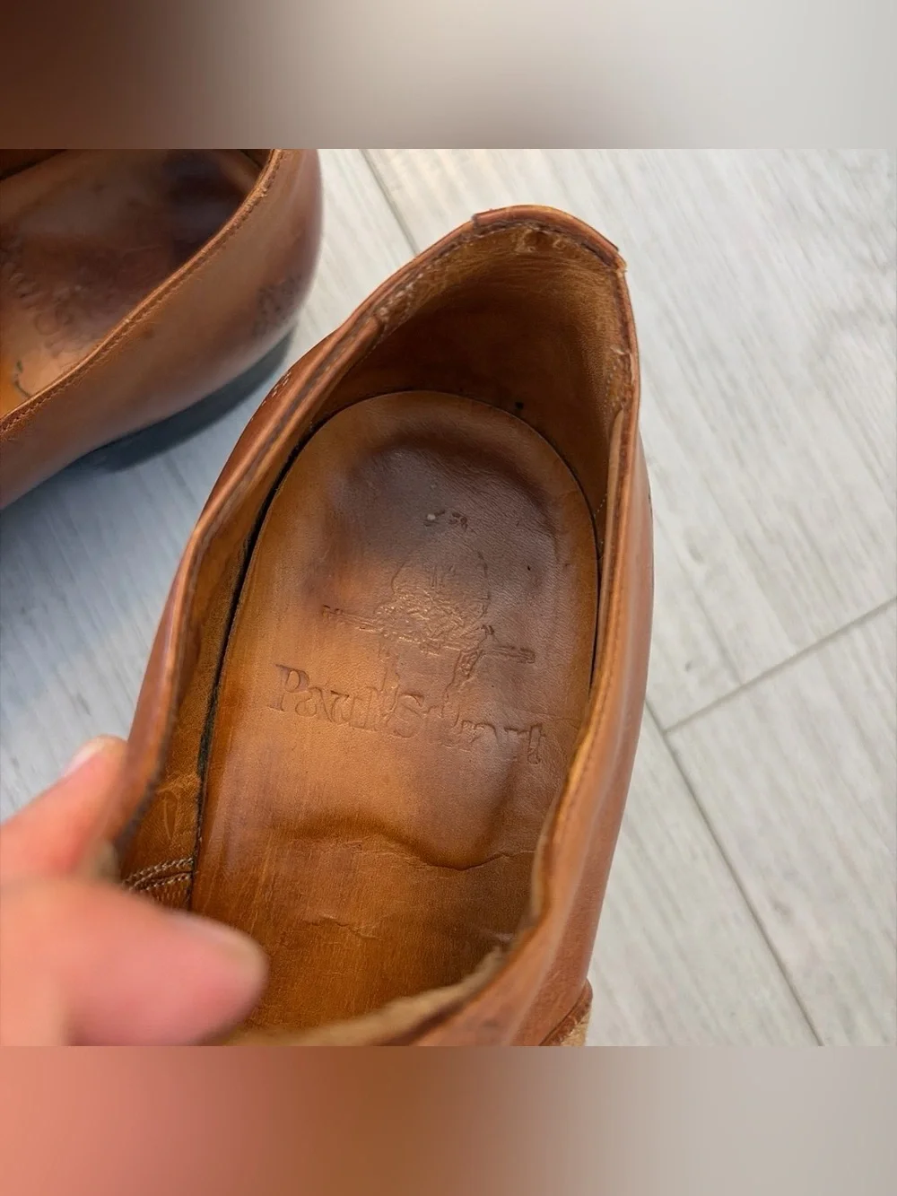 Vintage Paul Stuart Made in England brown leather Oxford